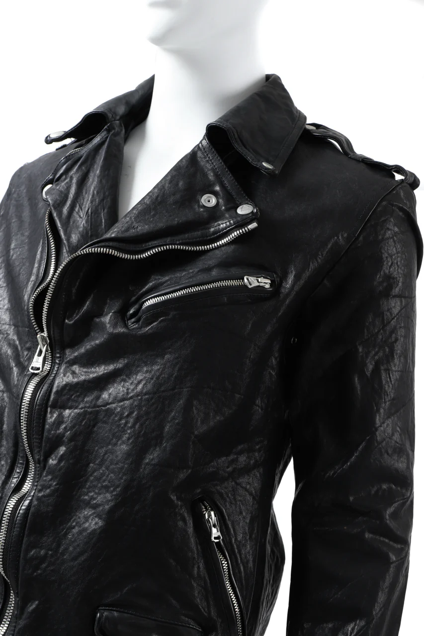 ISAMU KATAYAMA BACKLASH DOUBLE BREASTED JACKET / DOUBLE-SHOULDER OBJECT DYED (MIDNIGHT BLACK) - Image 20