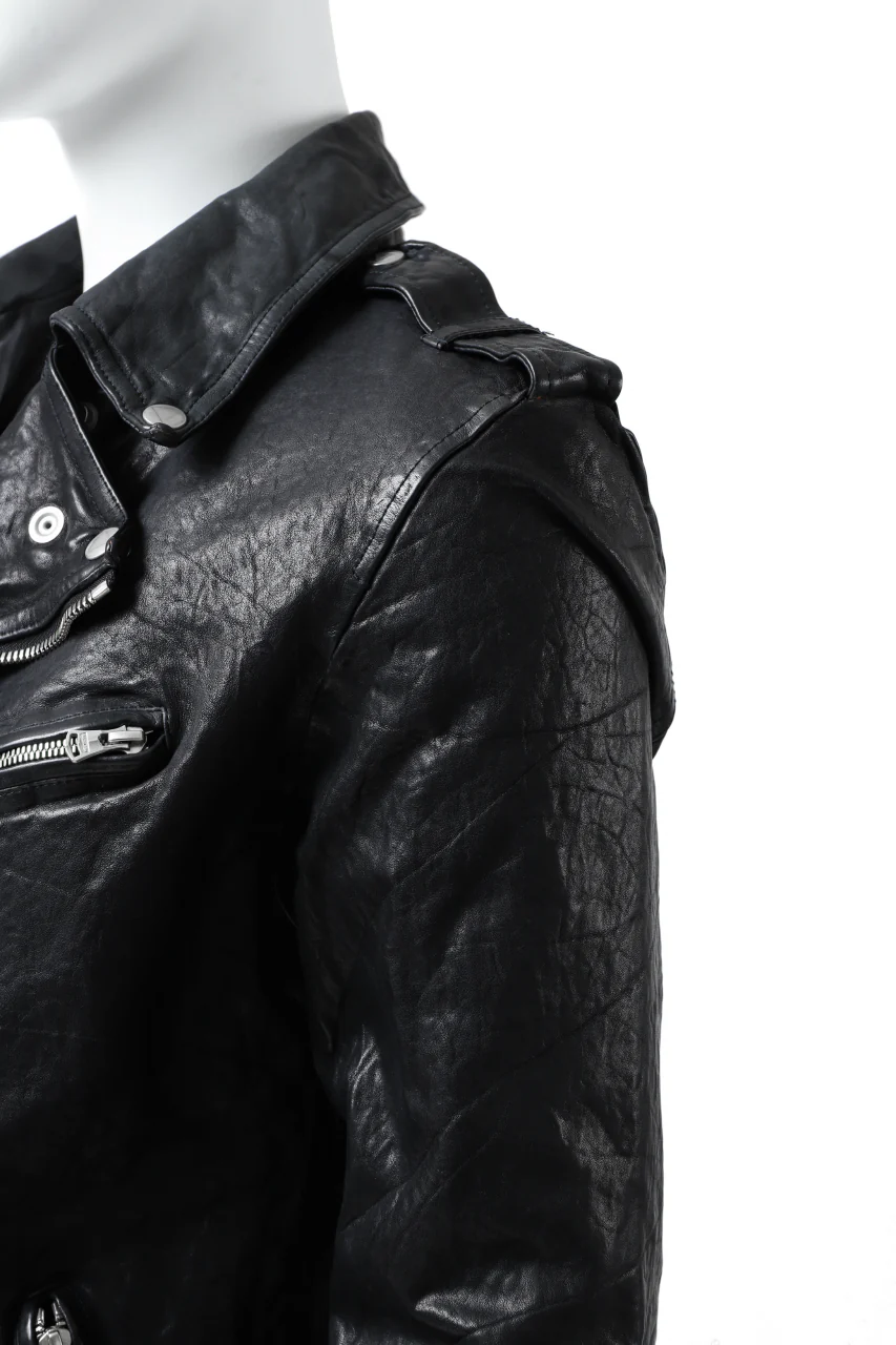 ISAMU KATAYAMA BACKLASH DOUBLE BREASTED JACKET / DOUBLE-SHOULDER OBJECT DYED (MIDNIGHT BLACK) - Image 21