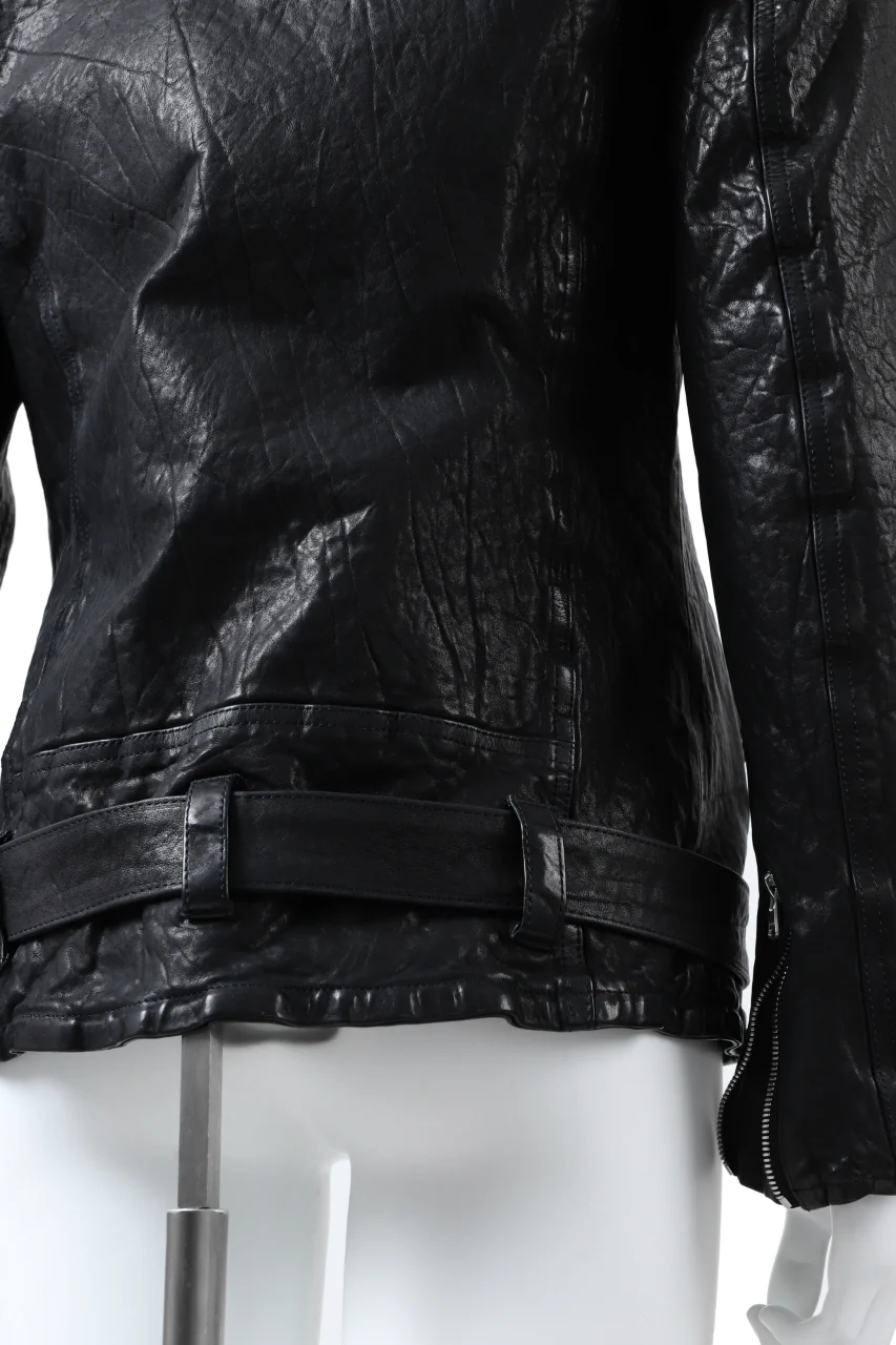 ISAMU KATAYAMA BACKLASH DOUBLE BREASTED JACKET / DOUBLE-SHOULDER OBJECT DYED (MIDNIGHT BLACK) - Image 30