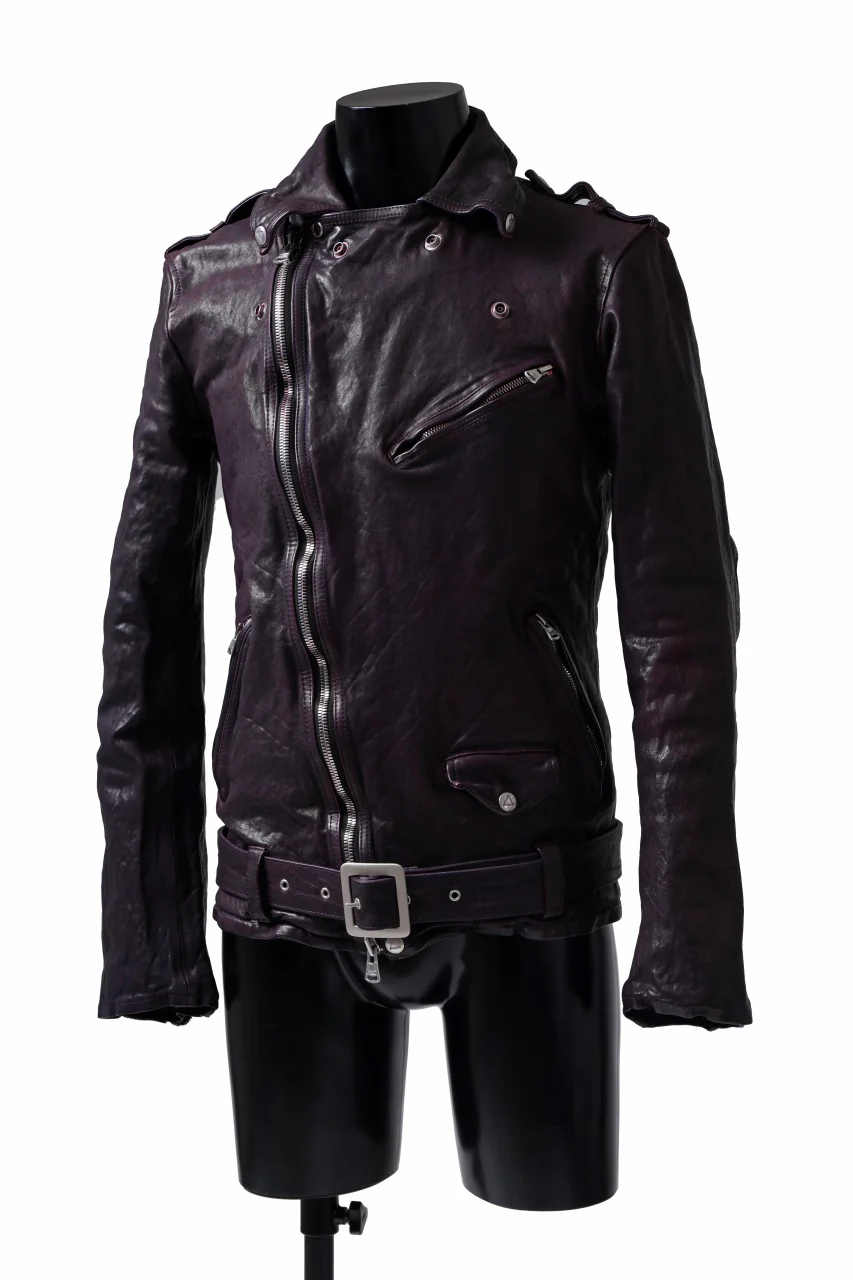 ISAMU KATAYAMA BACKLASH DOUBLE BREASTED JACKET / DOUBLE-SHOULDER OBJECT DYED (PURPLE) - Image 10
