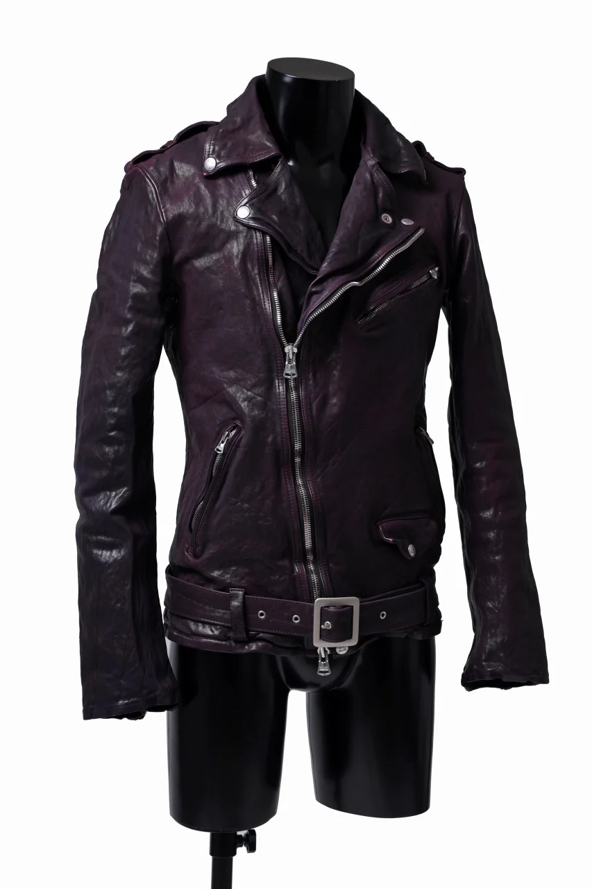 ISAMU KATAYAMA BACKLASH DOUBLE BREASTED JACKET / DOUBLE-SHOULDER OBJECT DYED (PURPLE) - Image 11