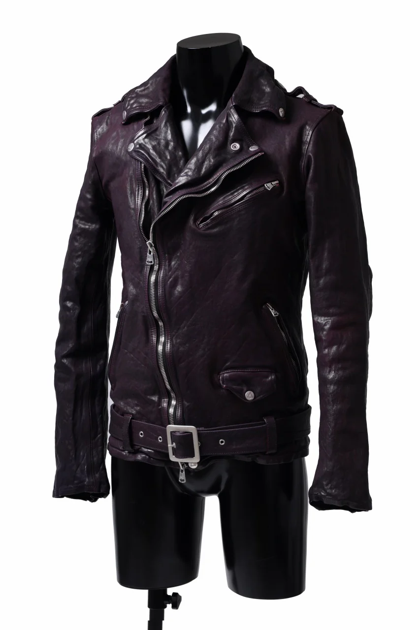ISAMU KATAYAMA BACKLASH DOUBLE BREASTED JACKET / DOUBLE-SHOULDER OBJECT DYED (PURPLE) - Image 12