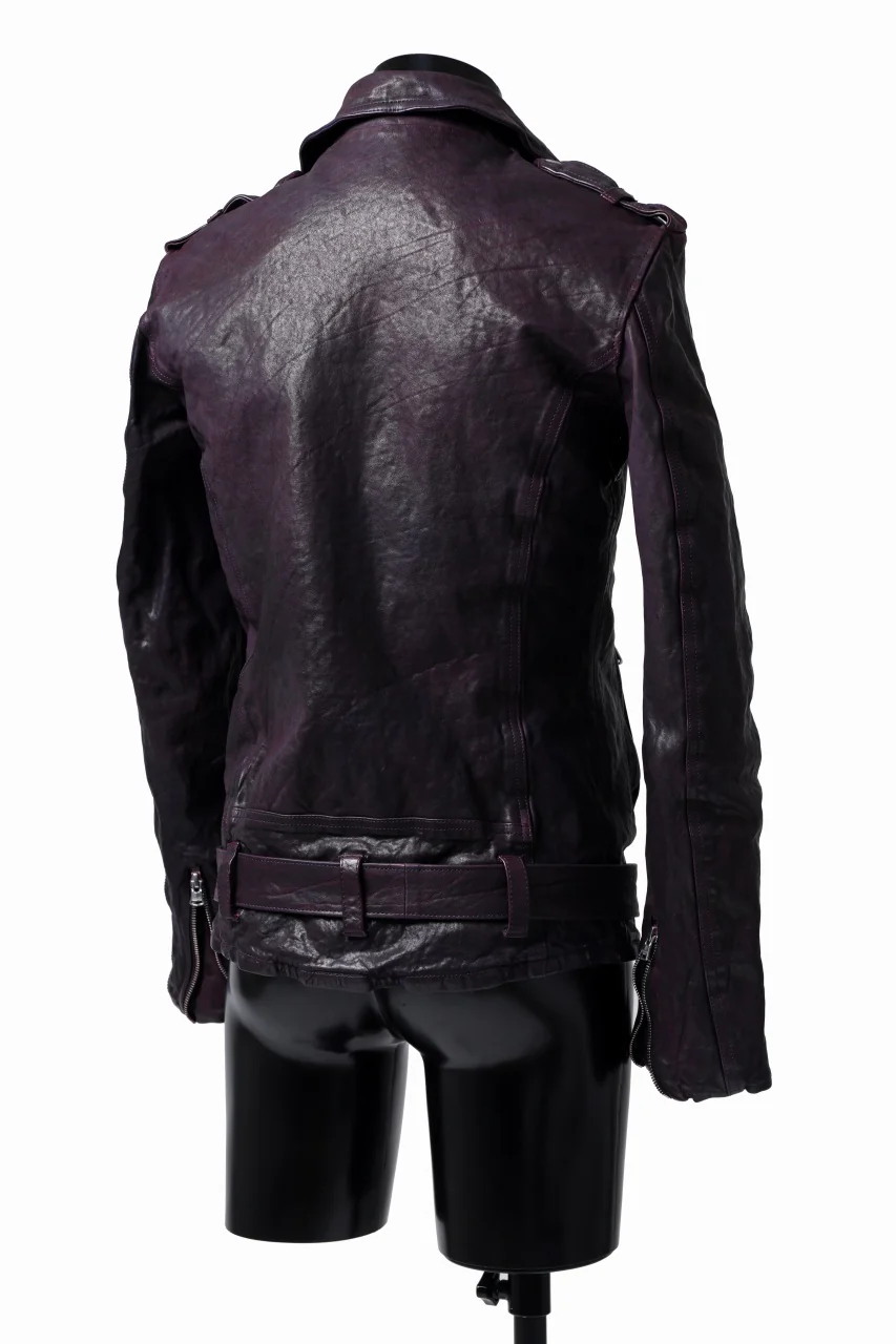 ISAMU KATAYAMA BACKLASH DOUBLE BREASTED JACKET / DOUBLE-SHOULDER OBJECT DYED (PURPLE) - Image 15