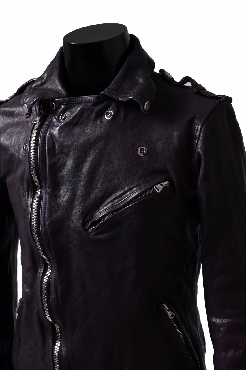 ISAMU KATAYAMA BACKLASH DOUBLE BREASTED JACKET / DOUBLE-SHOULDER OBJECT DYED (PURPLE) - Image 16