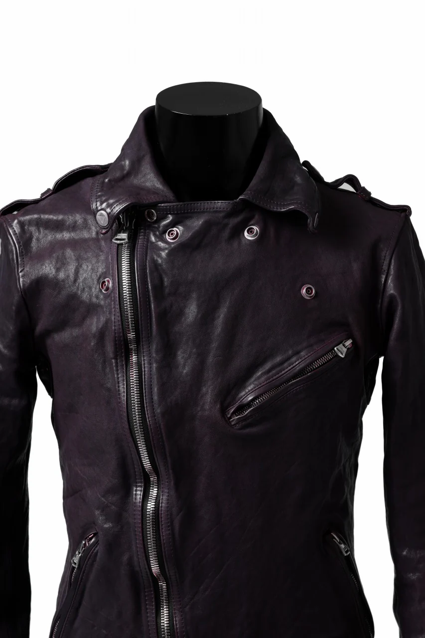 ISAMU KATAYAMA BACKLASH DOUBLE BREASTED JACKET / DOUBLE-SHOULDER OBJECT DYED (PURPLE) - Image 17