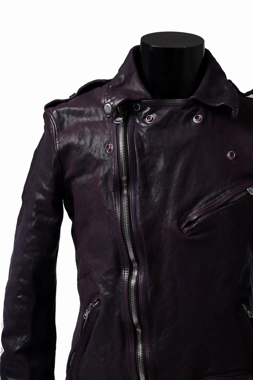 ISAMU KATAYAMA BACKLASH DOUBLE BREASTED JACKET / DOUBLE-SHOULDER OBJECT DYED (PURPLE) - Image 18