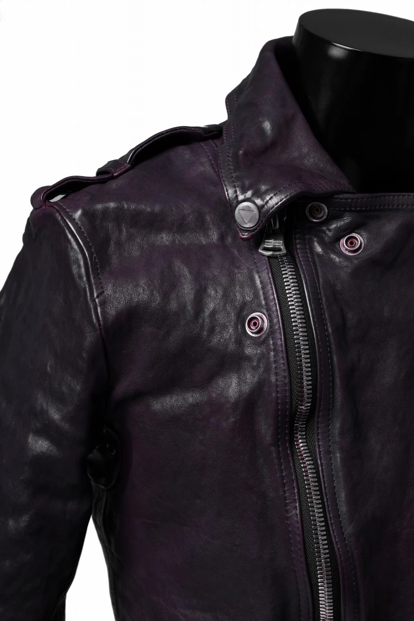 ISAMU KATAYAMA BACKLASH DOUBLE BREASTED JACKET / DOUBLE-SHOULDER OBJECT DYED (PURPLE) - Image 22