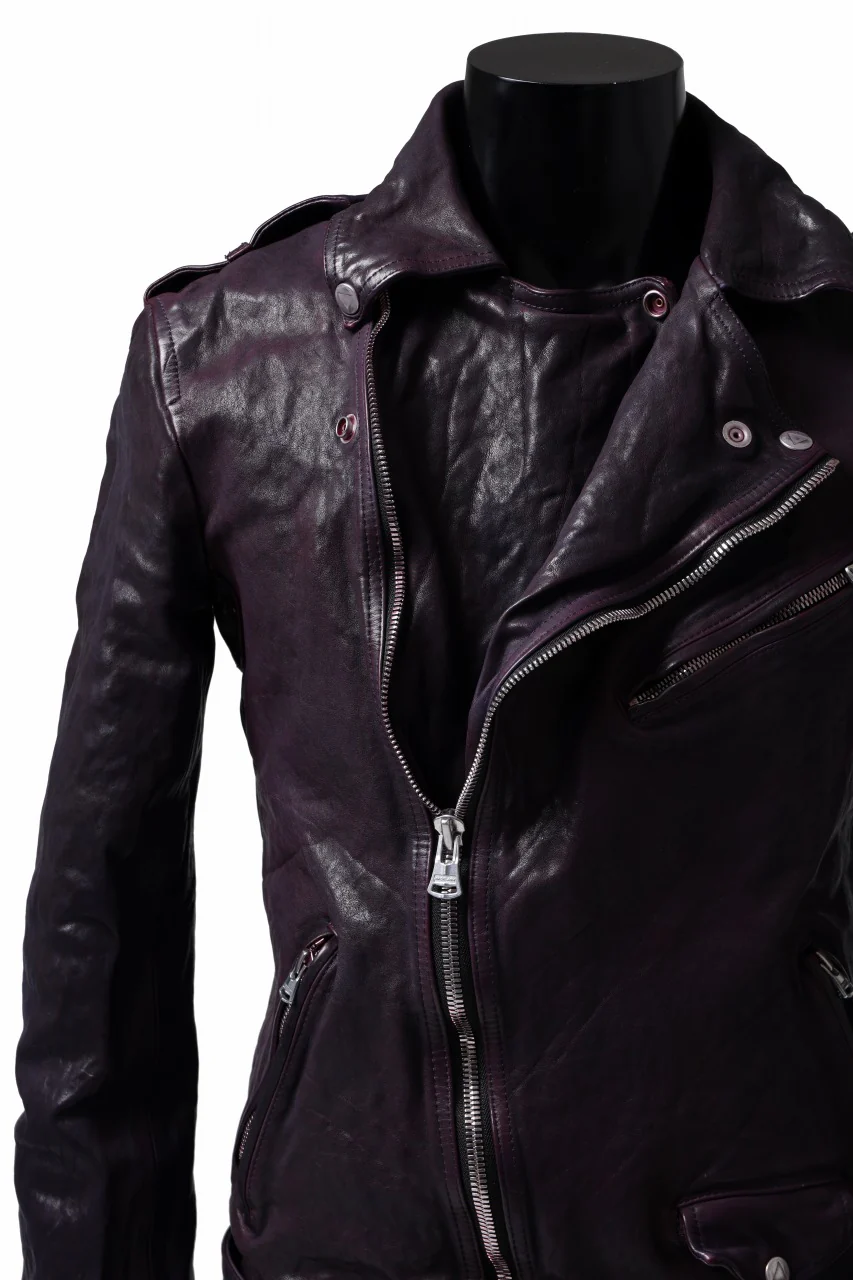 ISAMU KATAYAMA BACKLASH DOUBLE BREASTED JACKET / DOUBLE-SHOULDER OBJECT DYED (PURPLE) - Image 23