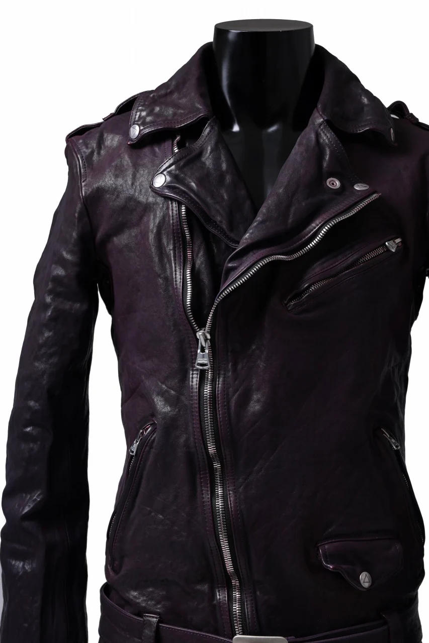 ISAMU KATAYAMA BACKLASH DOUBLE BREASTED JACKET / DOUBLE-SHOULDER OBJECT DYED (PURPLE) - Image 24
