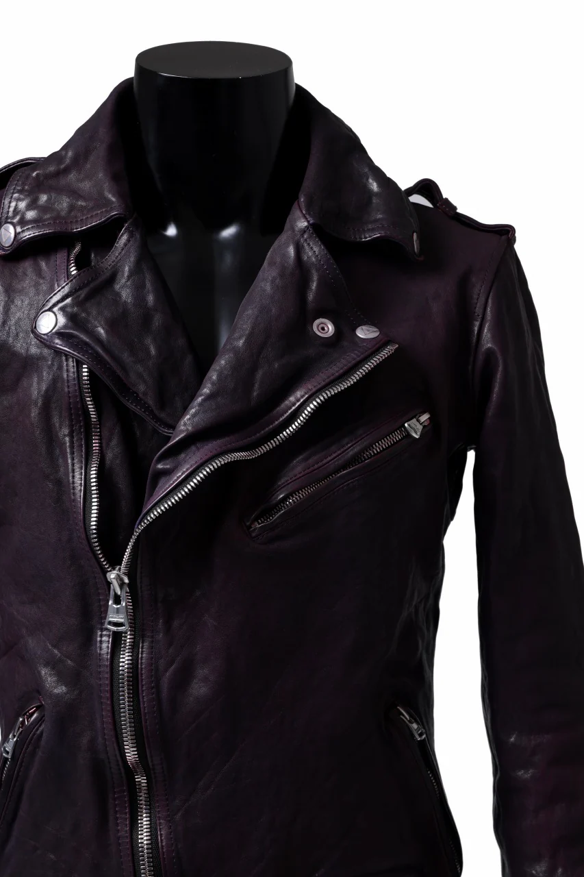 ISAMU KATAYAMA BACKLASH DOUBLE BREASTED JACKET / DOUBLE-SHOULDER OBJECT DYED (PURPLE) - Image 25