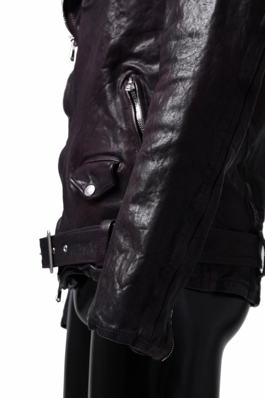 ISAMU KATAYAMA BACKLASH DOUBLE BREASTED JACKET / DOUBLE-SHOULDER OBJECT DYED (PURPLE) - Image 32
