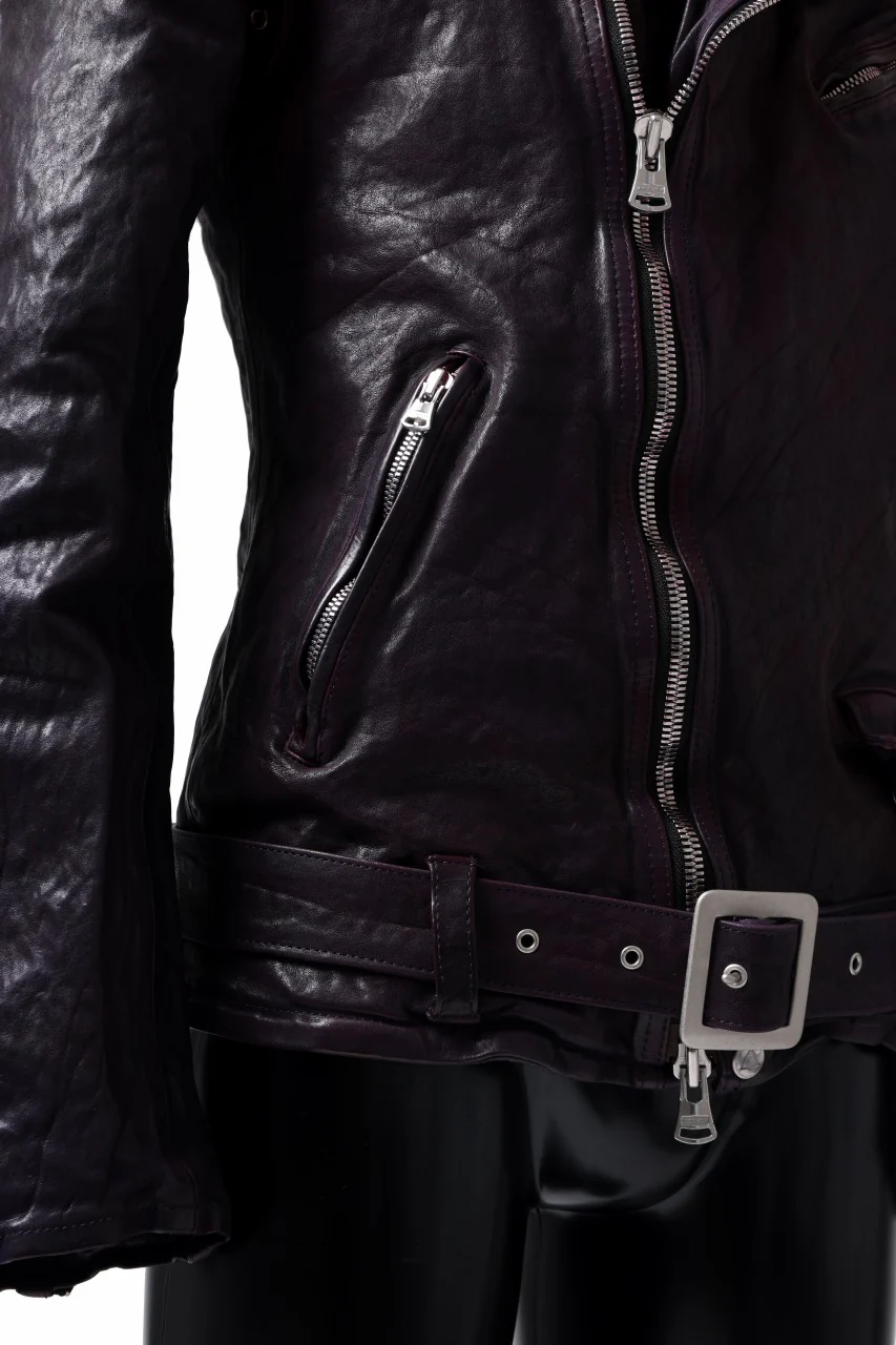 ISAMU KATAYAMA BACKLASH DOUBLE BREASTED JACKET / DOUBLE-SHOULDER OBJECT DYED (PURPLE) - Image 33
