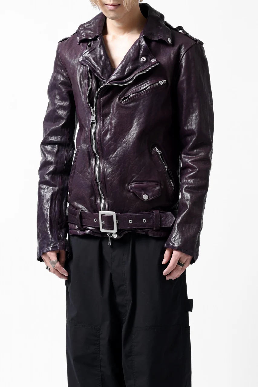 ISAMU KATAYAMA BACKLASH DOUBLE BREASTED JACKET / DOUBLE-SHOULDER OBJECT DYED (PURPLE) - Image 39