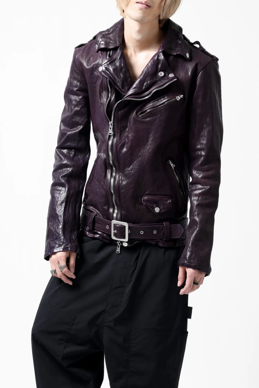 ISAMU KATAYAMA BACKLASH DOUBLE BREASTED JACKET / DOUBLE-SHOULDER OBJECT DYED (PURPLE) - Image 41