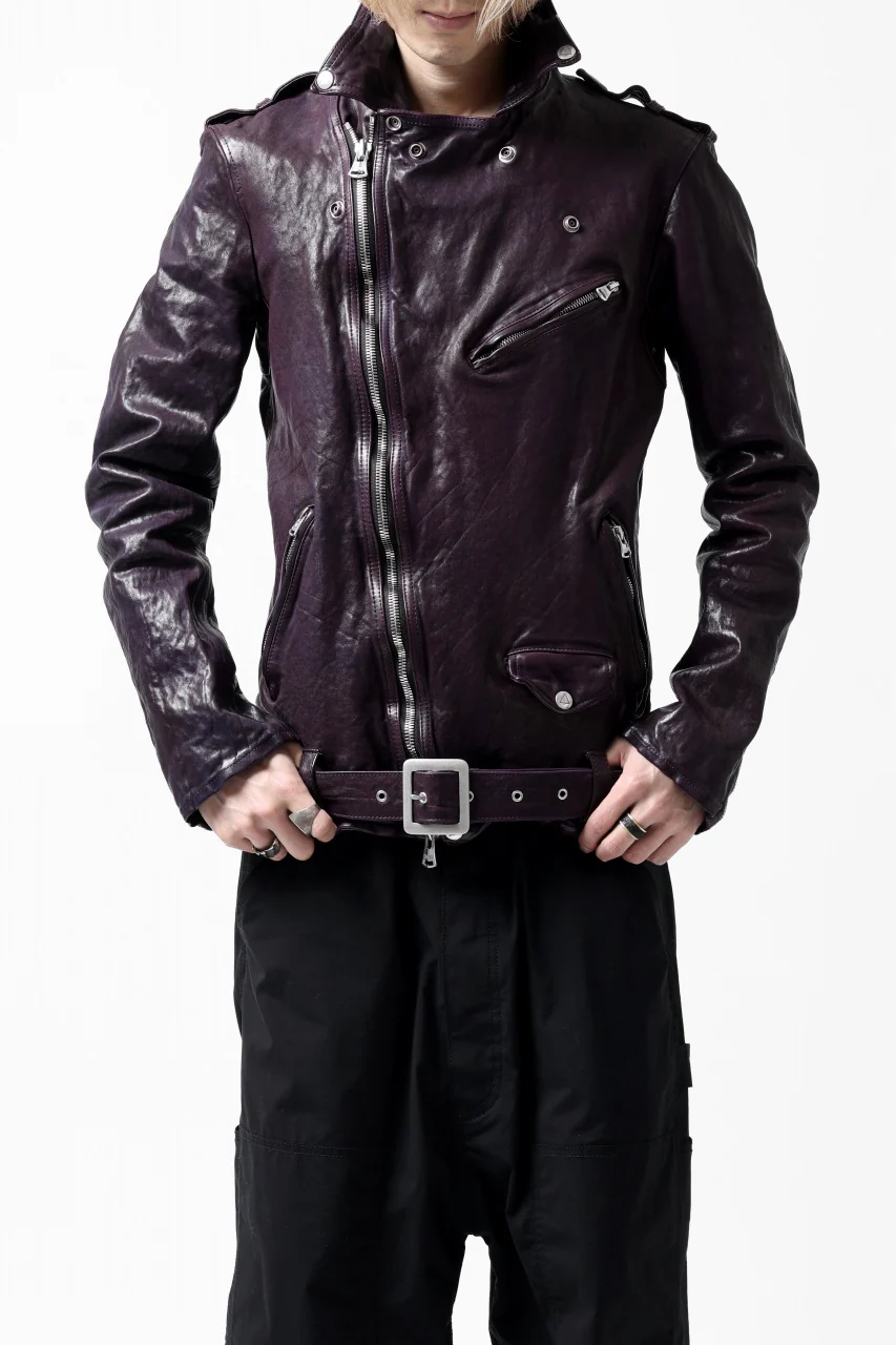 ISAMU KATAYAMA BACKLASH DOUBLE BREASTED JACKET / DOUBLE-SHOULDER OBJECT DYED (PURPLE) - Image 42