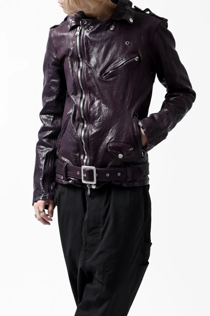 ISAMU KATAYAMA BACKLASH DOUBLE BREASTED JACKET / DOUBLE-SHOULDER OBJECT DYED (PURPLE) - Image 44