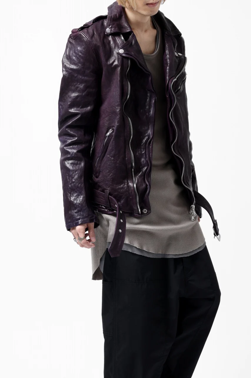 ISAMU KATAYAMA BACKLASH DOUBLE BREASTED JACKET / DOUBLE-SHOULDER OBJECT DYED (PURPLE) - Image 47
