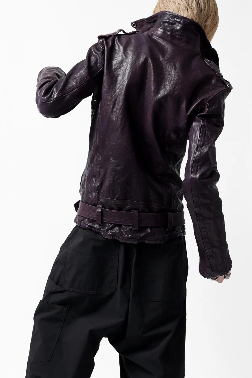ISAMU KATAYAMA BACKLASH DOUBLE BREASTED JACKET / DOUBLE-SHOULDER OBJECT DYED (PURPLE) - Image 48
