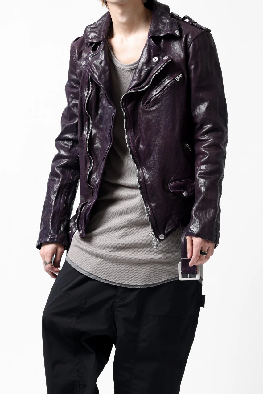 ISAMU KATAYAMA BACKLASH DOUBLE BREASTED JACKET / DOUBLE-SHOULDER OBJECT DYED (PURPLE) - Image 50