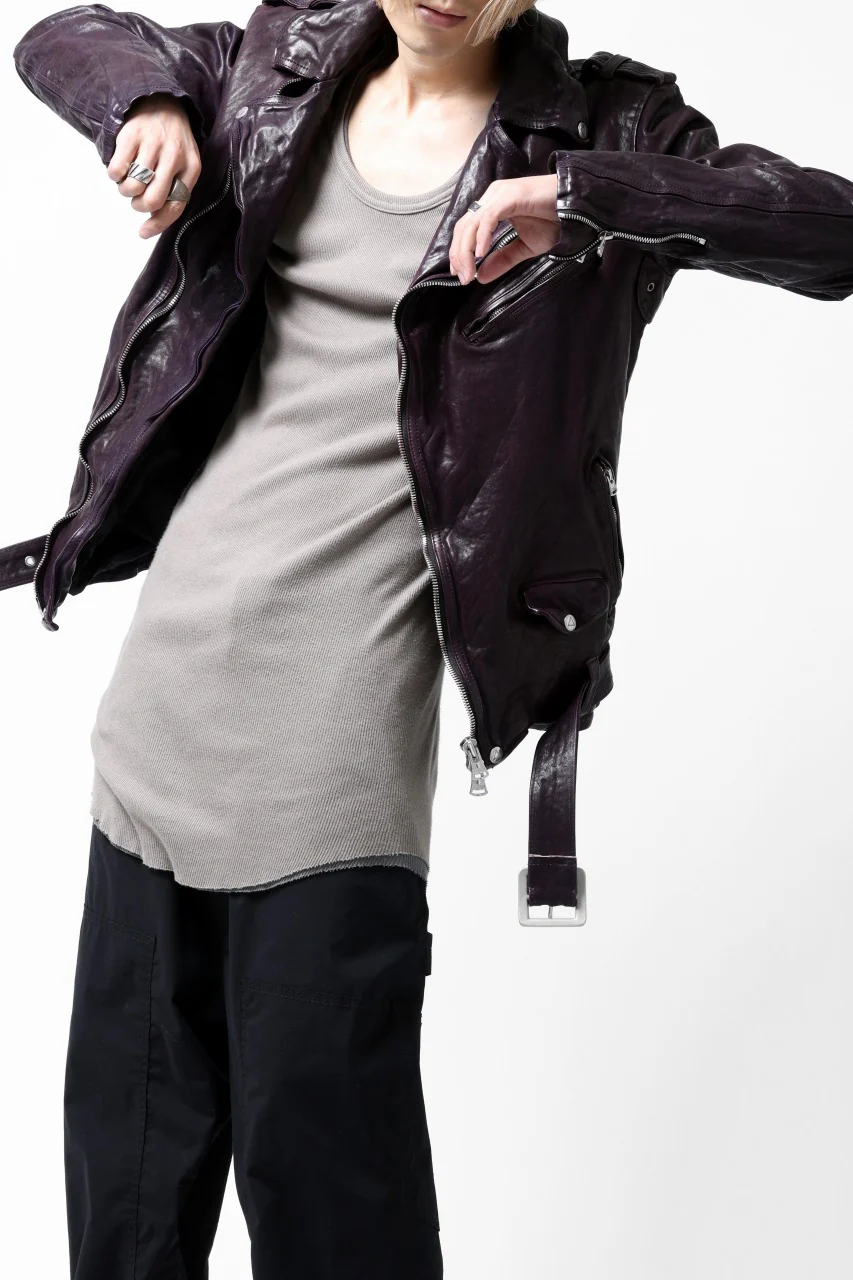 ISAMU KATAYAMA BACKLASH DOUBLE BREASTED JACKET / DOUBLE-SHOULDER OBJECT DYED (PURPLE) - Image 51