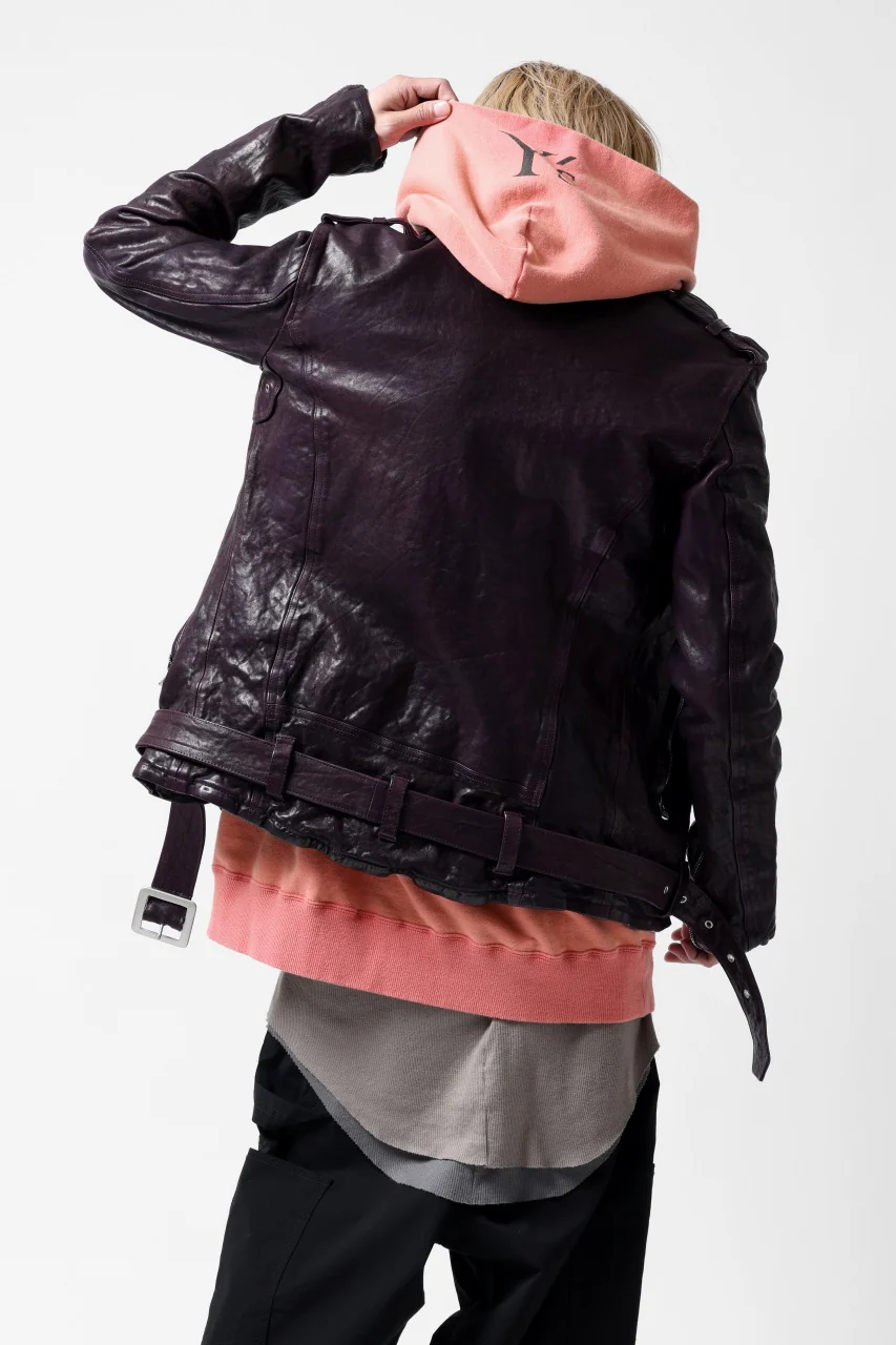 ISAMU KATAYAMA BACKLASH DOUBLE BREASTED JACKET / DOUBLE-SHOULDER OBJECT DYED (PURPLE) - Image 54