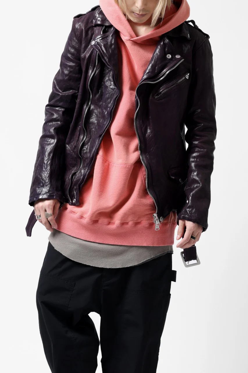 ISAMU KATAYAMA BACKLASH DOUBLE BREASTED JACKET / DOUBLE-SHOULDER OBJECT DYED (PURPLE) - Image 56