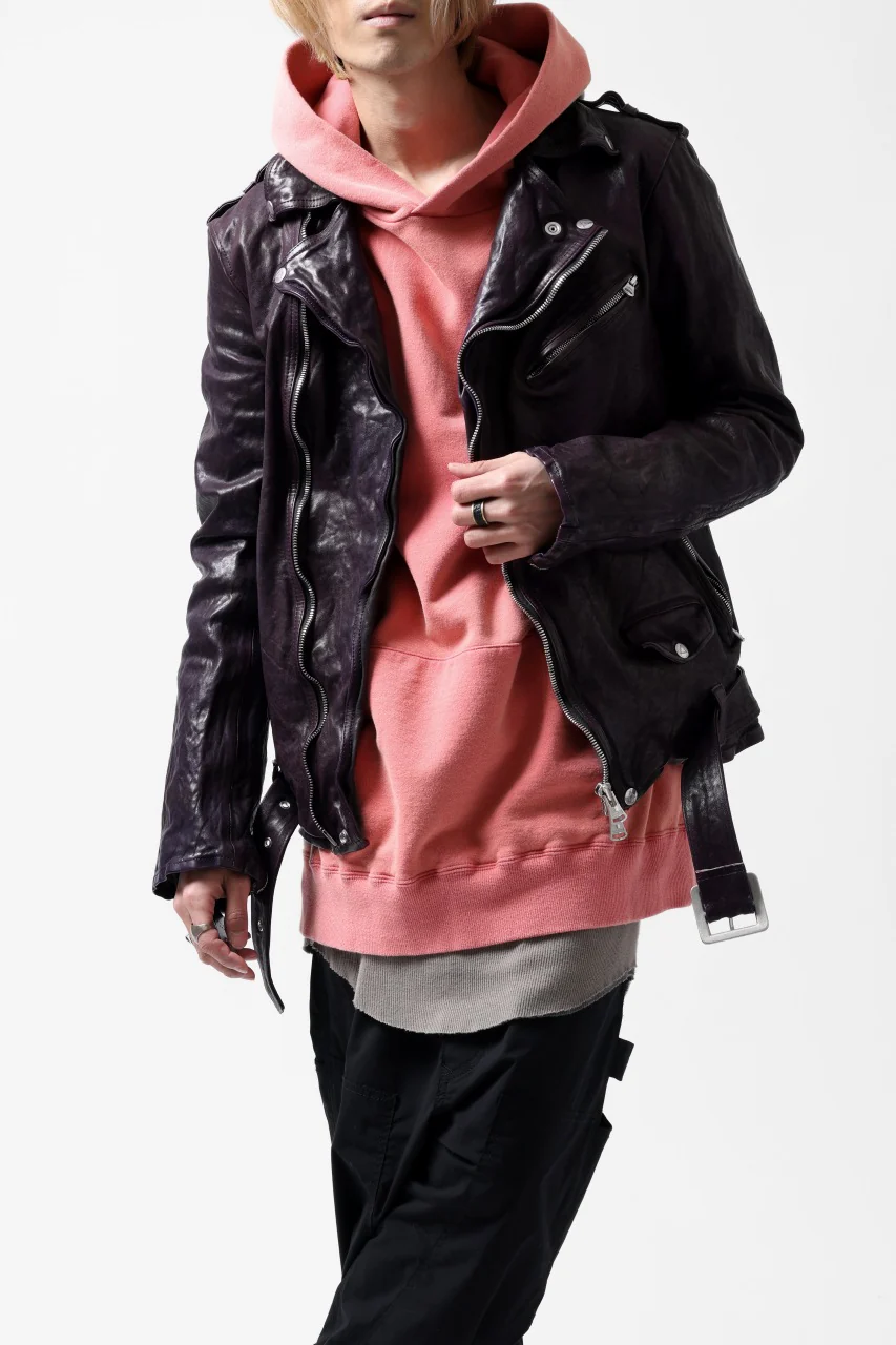 ISAMU KATAYAMA BACKLASH DOUBLE BREASTED JACKET / DOUBLE-SHOULDER OBJECT DYED (PURPLE) - Image 57