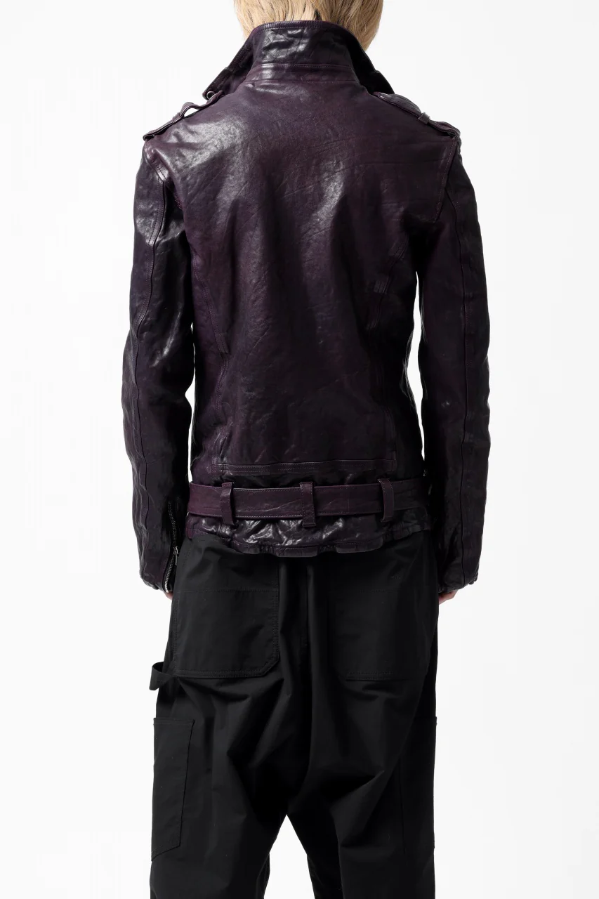 ISAMU KATAYAMA BACKLASH DOUBLE BREASTED JACKET / DOUBLE-SHOULDER OBJECT DYED (PURPLE) - Image 6