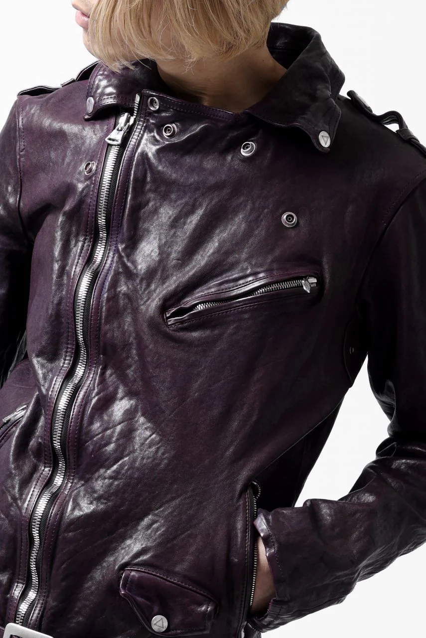 ISAMU KATAYAMA BACKLASH DOUBLE BREASTED JACKET / DOUBLE-SHOULDER OBJECT DYED (PURPLE) - Image 65