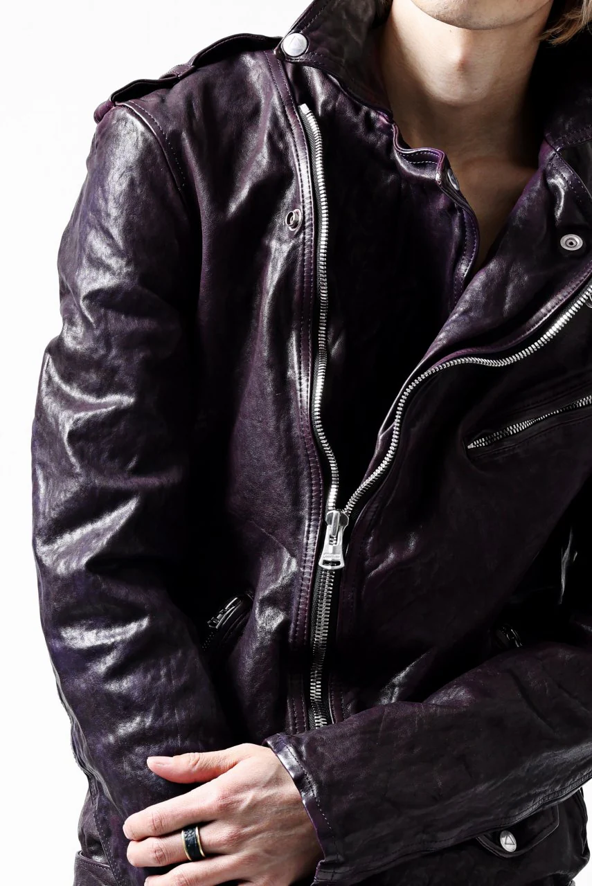 ISAMU KATAYAMA BACKLASH DOUBLE BREASTED JACKET / DOUBLE-SHOULDER OBJECT DYED (PURPLE) - Image 66