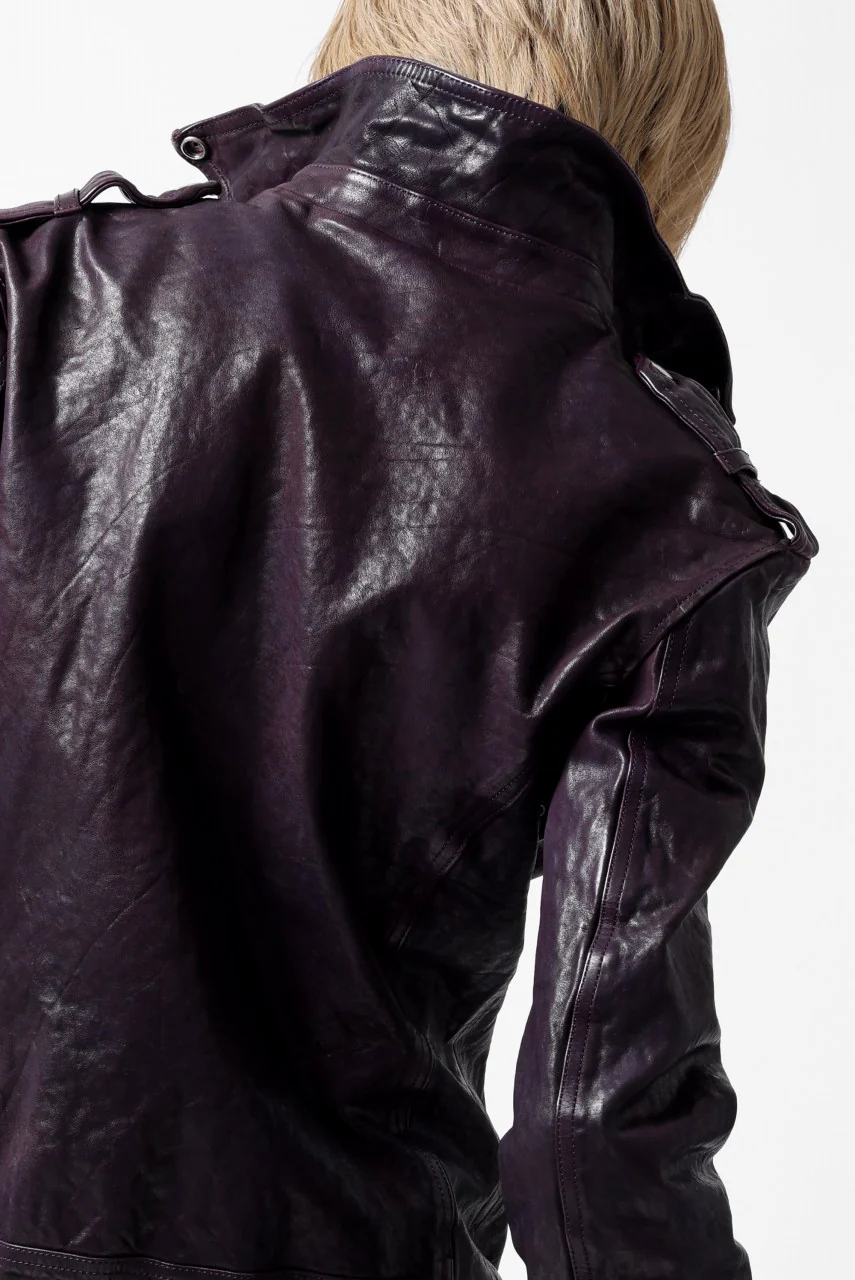 ISAMU KATAYAMA BACKLASH DOUBLE BREASTED JACKET / DOUBLE-SHOULDER OBJECT DYED (PURPLE) - Image 69