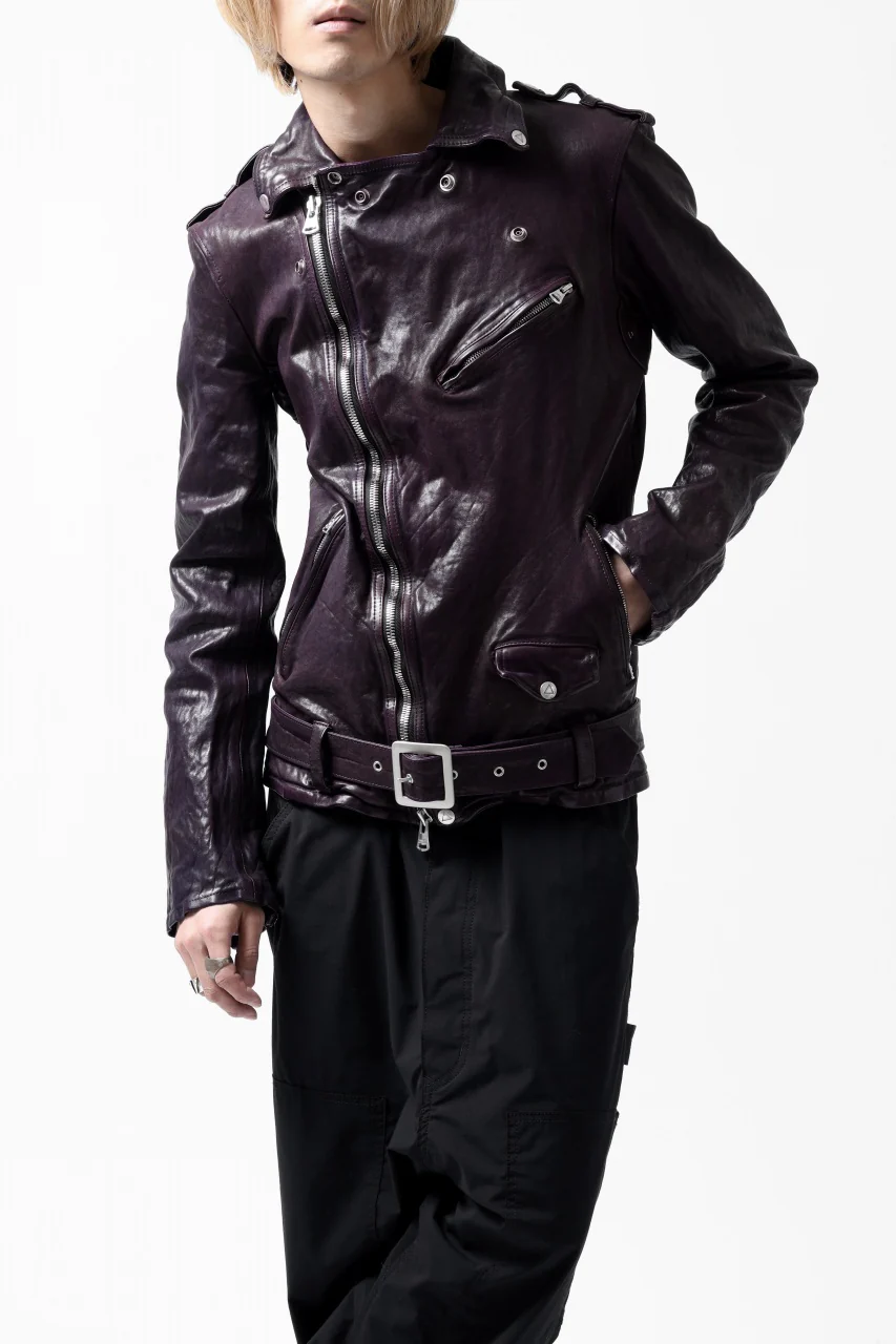 ISAMU KATAYAMA BACKLASH DOUBLE BREASTED JACKET / DOUBLE-SHOULDER OBJECT DYED (PURPLE) - Image 7