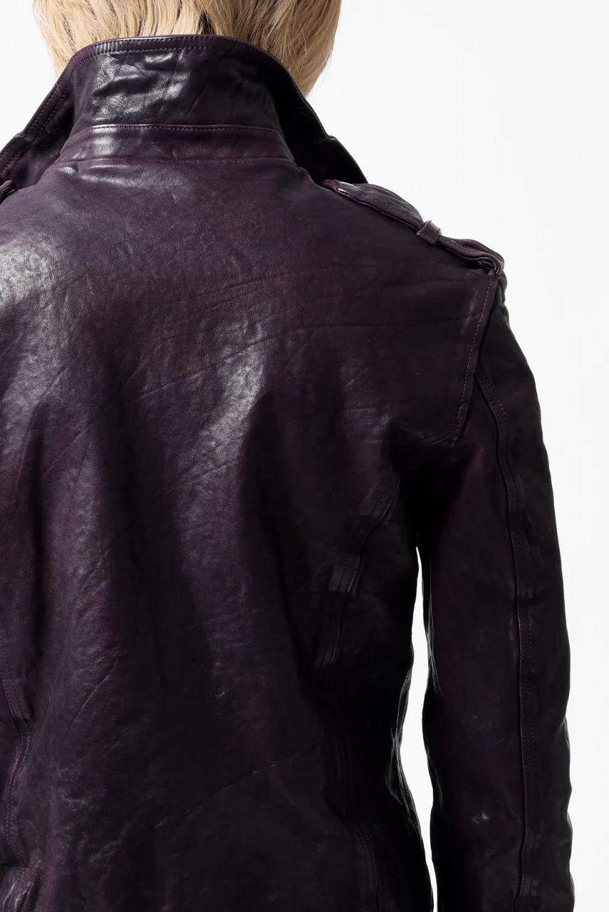 ISAMU KATAYAMA BACKLASH DOUBLE BREASTED JACKET / DOUBLE-SHOULDER OBJECT DYED (PURPLE) - Image 70