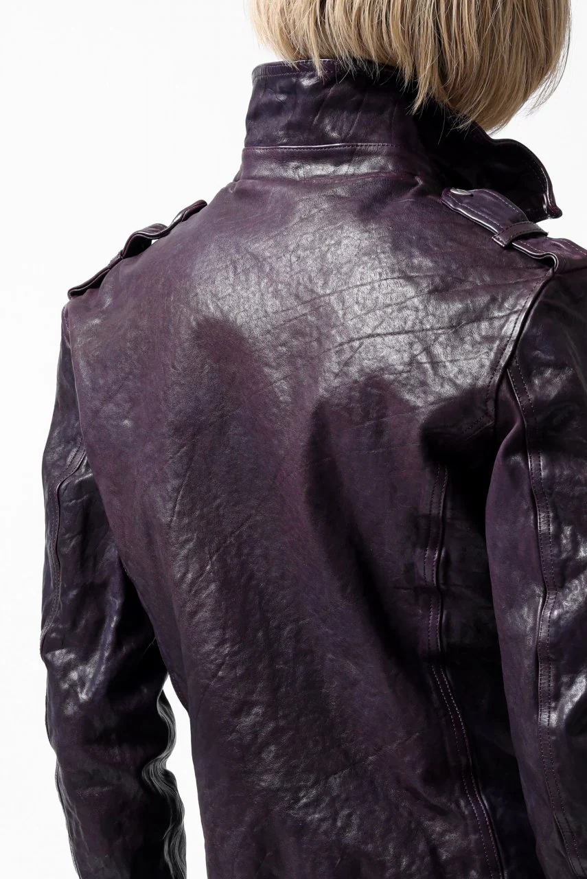 ISAMU KATAYAMA BACKLASH DOUBLE BREASTED JACKET / DOUBLE-SHOULDER OBJECT DYED (PURPLE) - Image 71