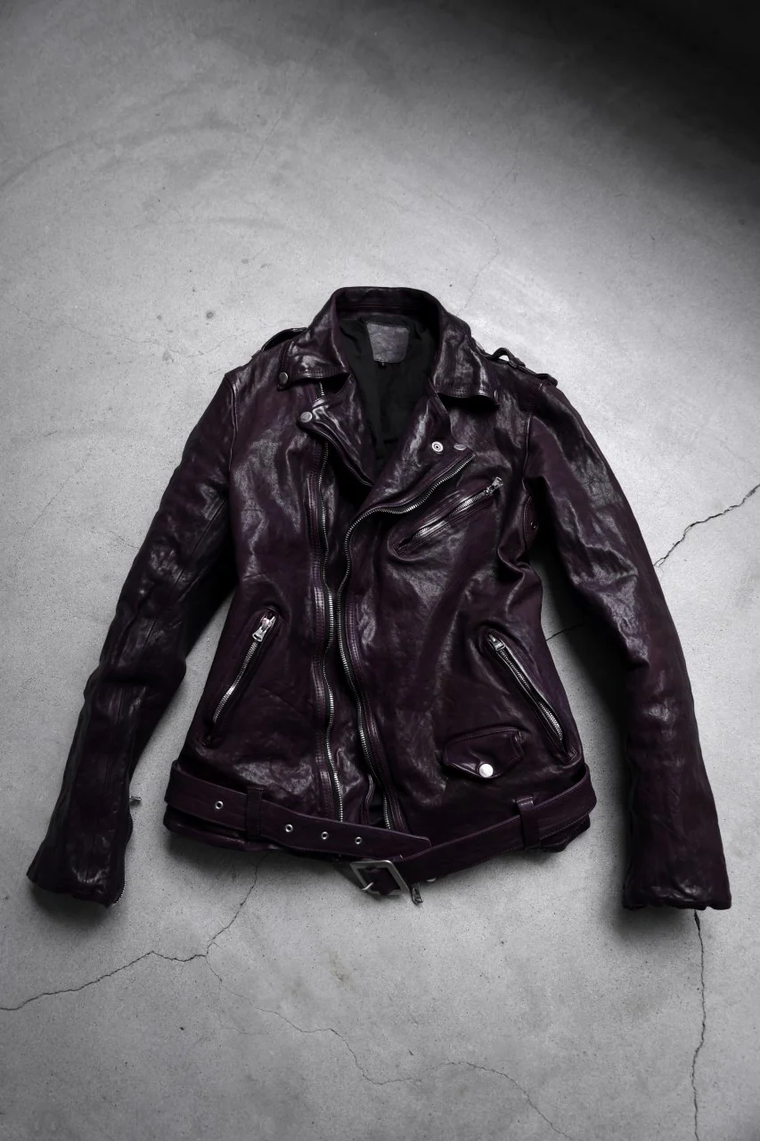 ISAMU KATAYAMA BACKLASH DOUBLE BREASTED JACKET / DOUBLE-SHOULDER OBJECT DYED (PURPLE) - Image 72