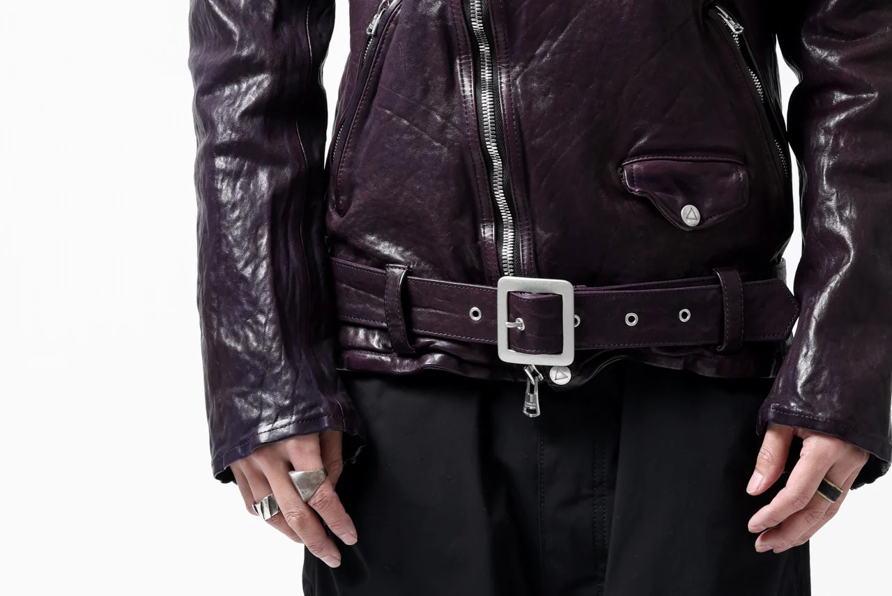 ISAMU KATAYAMA BACKLASH DOUBLE BREASTED JACKET / DOUBLE-SHOULDER OBJECT DYED (PURPLE) - Image 74