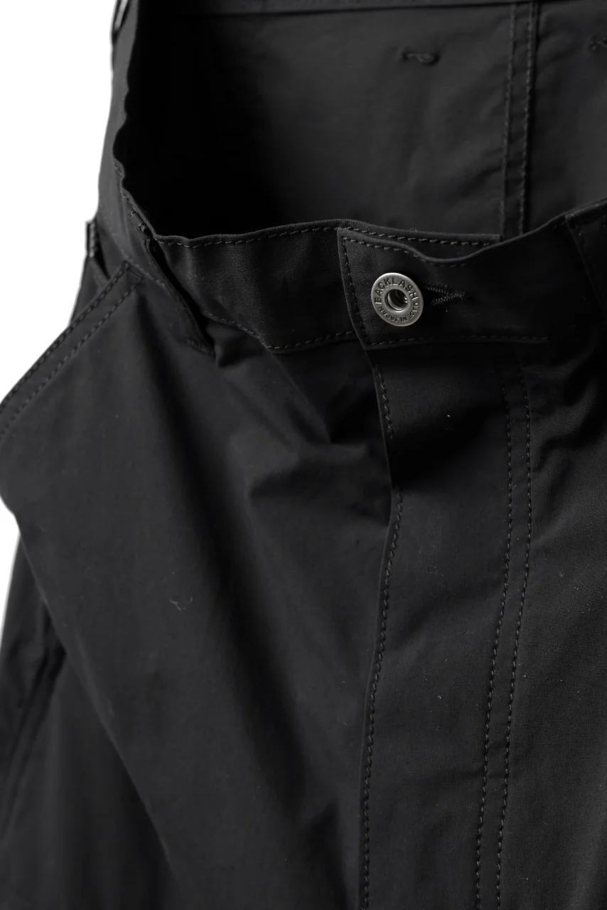 ISAMU KATAYAMA BACKLASH DOUBLE KNEE PANTS / STRETCH TYPEWRITER CLOTH (BLACK) - Image 10