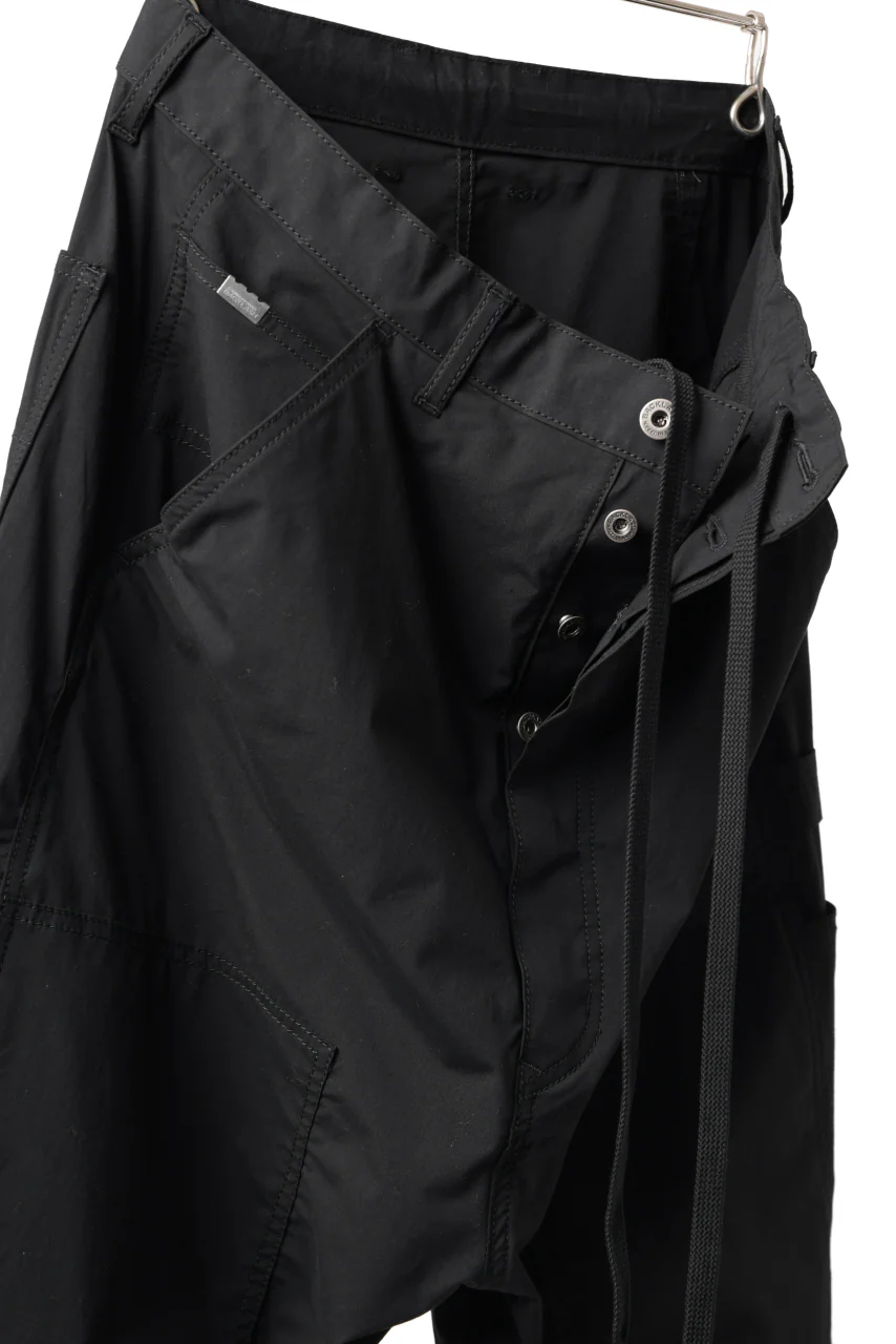 ISAMU KATAYAMA BACKLASH DOUBLE KNEE PANTS / STRETCH TYPEWRITER CLOTH (BLACK) - Image 11