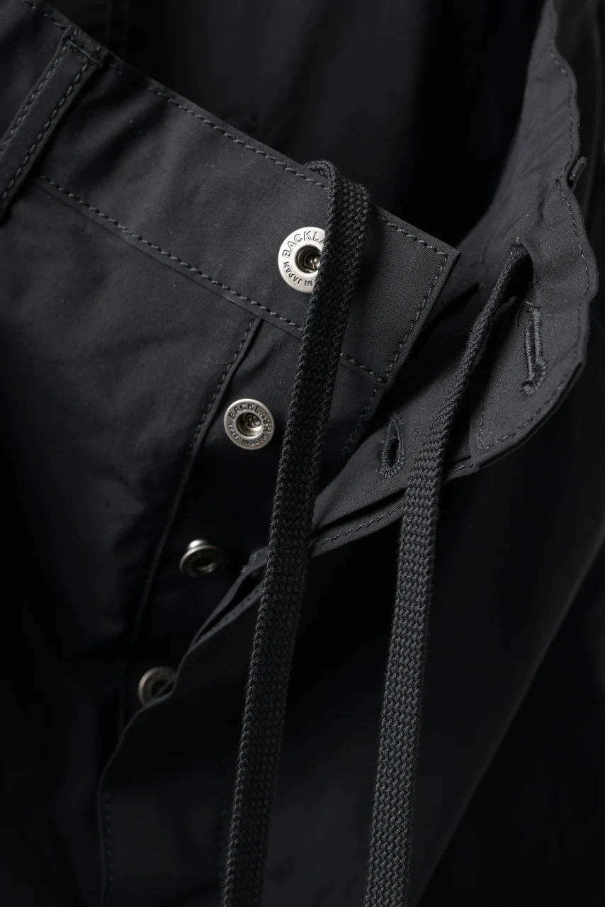 ISAMU KATAYAMA BACKLASH DOUBLE KNEE PANTS / STRETCH TYPEWRITER CLOTH (BLACK) - Image 12