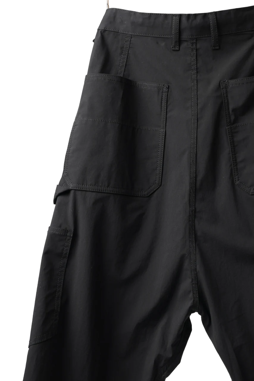 ISAMU KATAYAMA BACKLASH DOUBLE KNEE PANTS / STRETCH TYPEWRITER CLOTH (BLACK) - Image 13