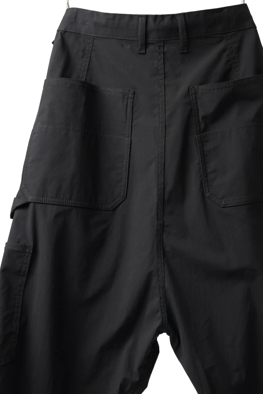ISAMU KATAYAMA BACKLASH DOUBLE KNEE PANTS / STRETCH TYPEWRITER CLOTH (BLACK) - Image 14