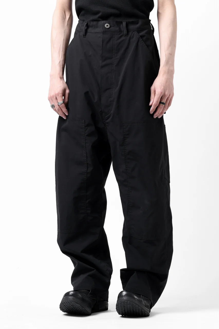 ISAMU KATAYAMA BACKLASH DOUBLE KNEE PANTS / STRETCH TYPEWRITER CLOTH (BLACK) - Image 16