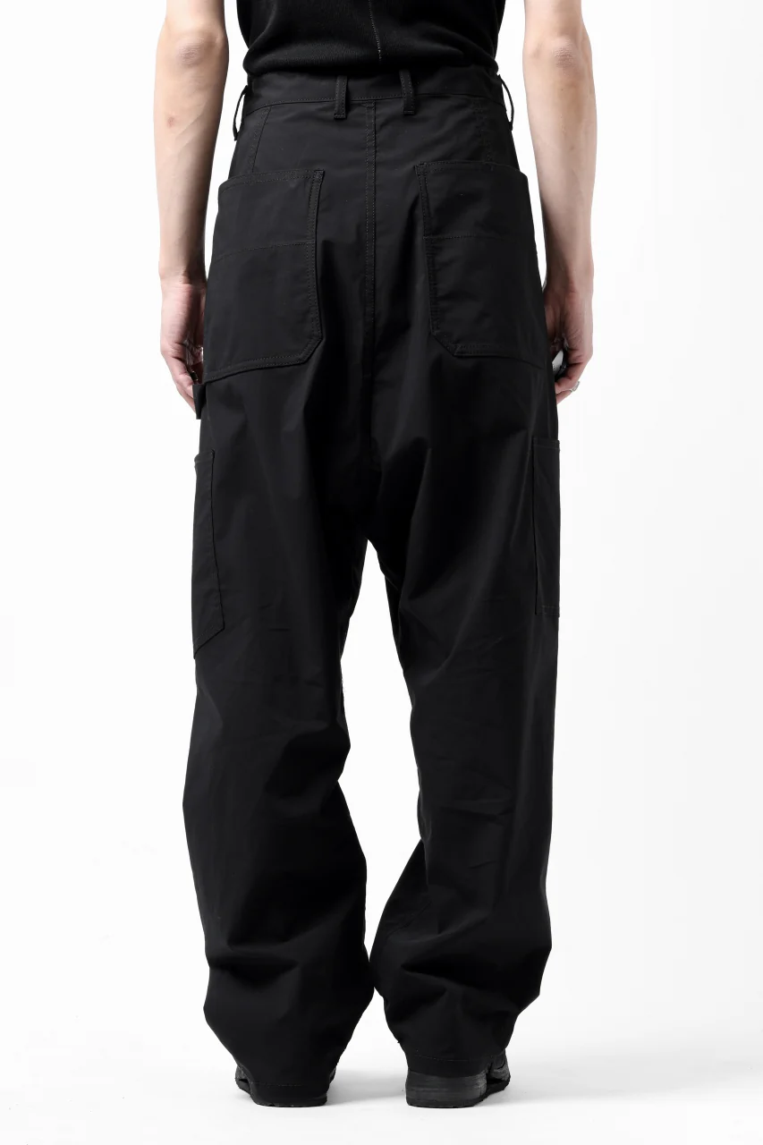 ISAMU KATAYAMA BACKLASH DOUBLE KNEE PANTS / STRETCH TYPEWRITER CLOTH (BLACK) - Image 17