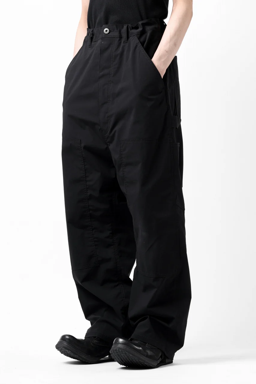 ISAMU KATAYAMA BACKLASH DOUBLE KNEE PANTS / STRETCH TYPEWRITER CLOTH (BLACK) - Image 18