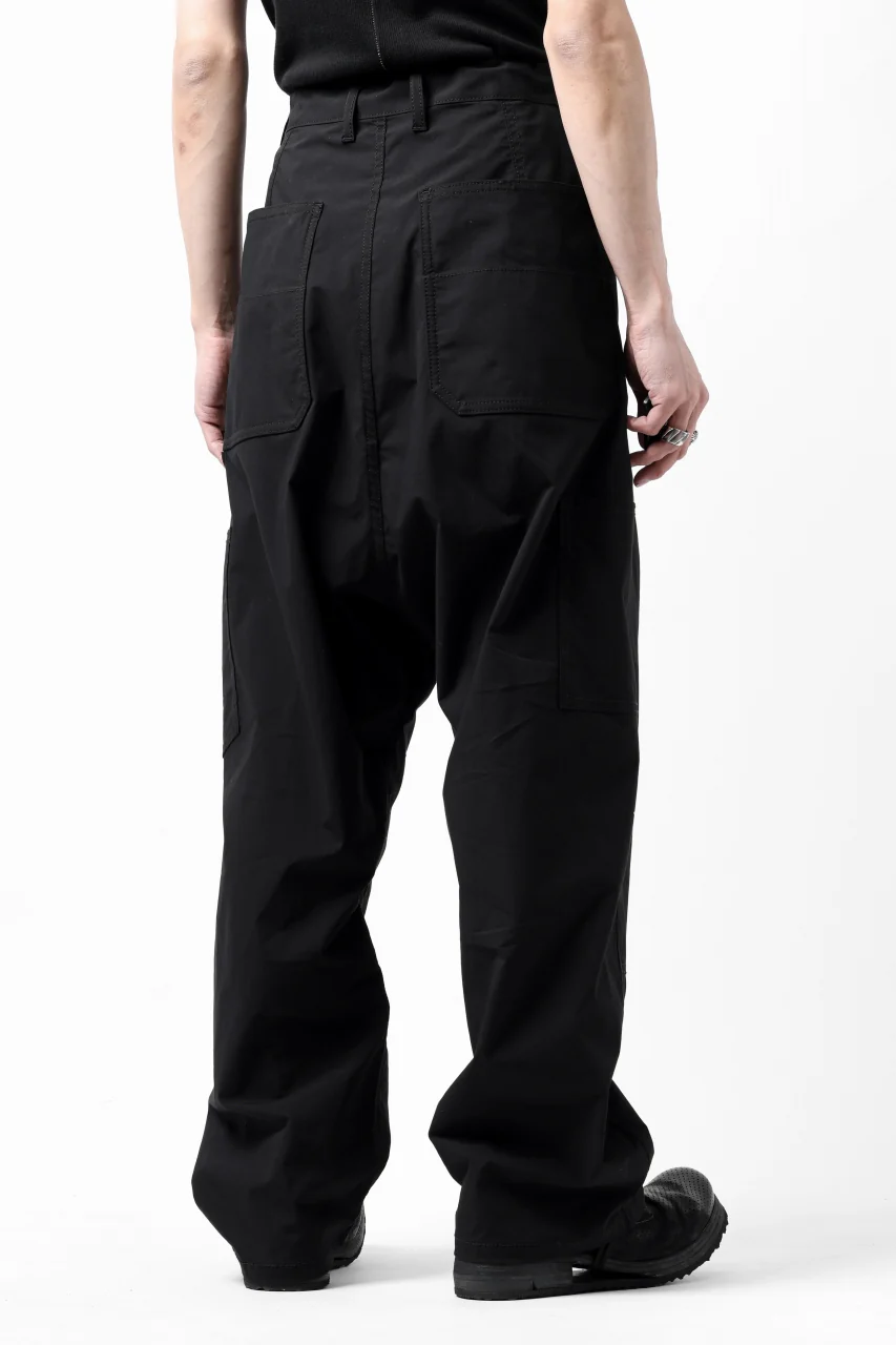 ISAMU KATAYAMA BACKLASH DOUBLE KNEE PANTS / STRETCH TYPEWRITER CLOTH (BLACK) - Image 19