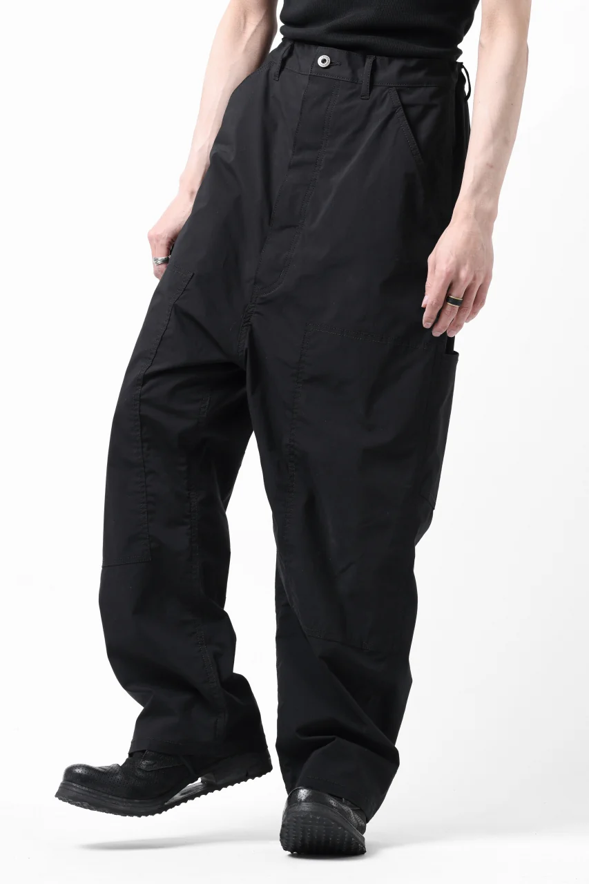 ISAMU KATAYAMA BACKLASH DOUBLE KNEE PANTS / STRETCH TYPEWRITER CLOTH (BLACK) - Image 21