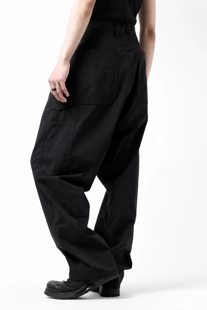 ISAMU KATAYAMA BACKLASH DOUBLE KNEE PANTS / STRETCH TYPEWRITER CLOTH (BLACK) - Image 22