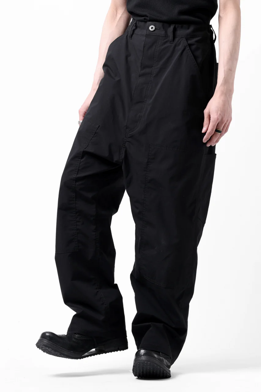 ISAMU KATAYAMA BACKLASH DOUBLE KNEE PANTS / STRETCH TYPEWRITER CLOTH (BLACK) - Image 23