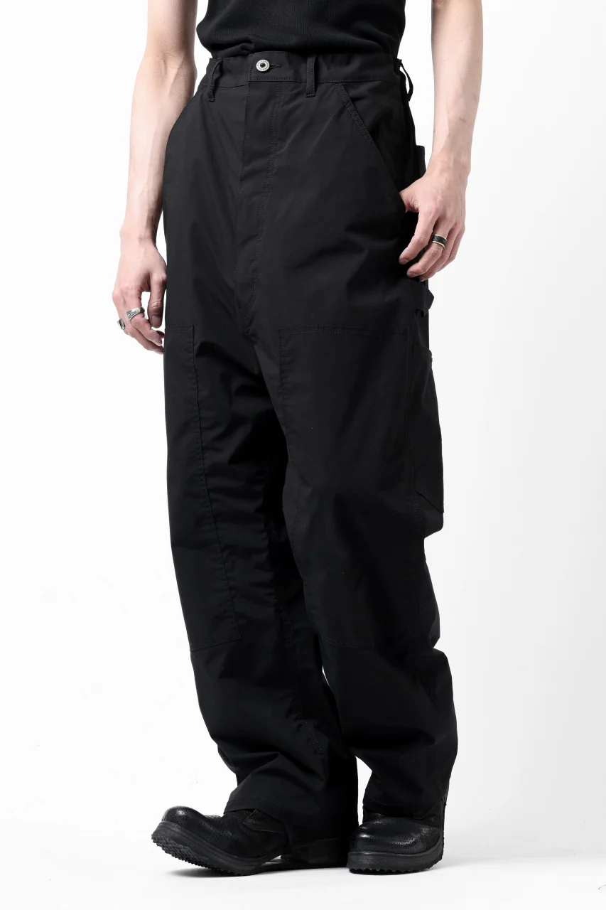 ISAMU KATAYAMA BACKLASH DOUBLE KNEE PANTS / STRETCH TYPEWRITER CLOTH (BLACK) - Image 24