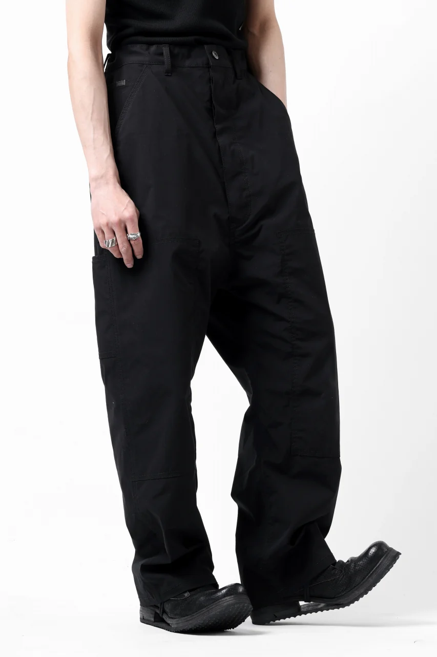 ISAMU KATAYAMA BACKLASH DOUBLE KNEE PANTS / STRETCH TYPEWRITER CLOTH (BLACK) - Image 25